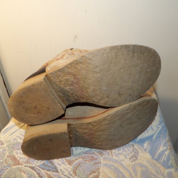 Roper Made In Spain Genuine Suede Two Tone Boots Mens Sz 8 - Picture 8 of 10